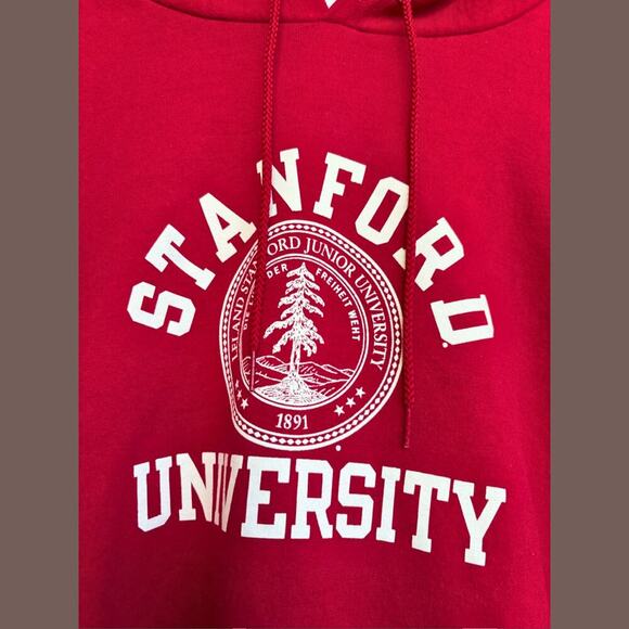 Vintage Champion Hoodie | Stanford, Red, Pullover | Size L - Picture 4 of 4